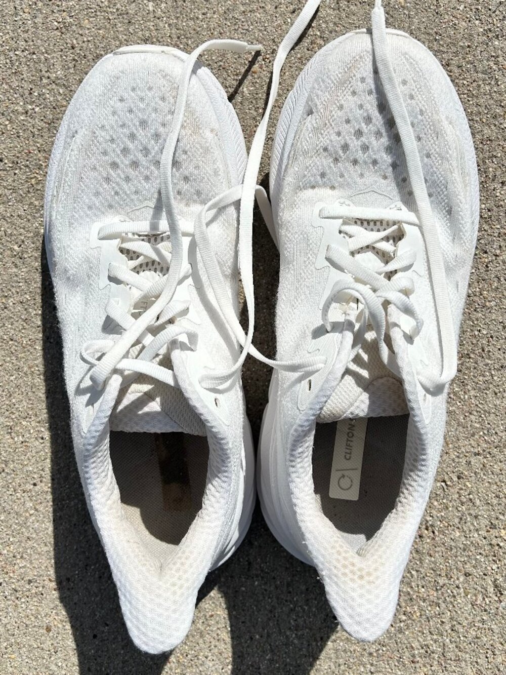 HOKA Clifton 9 Womens White Size 8.5
